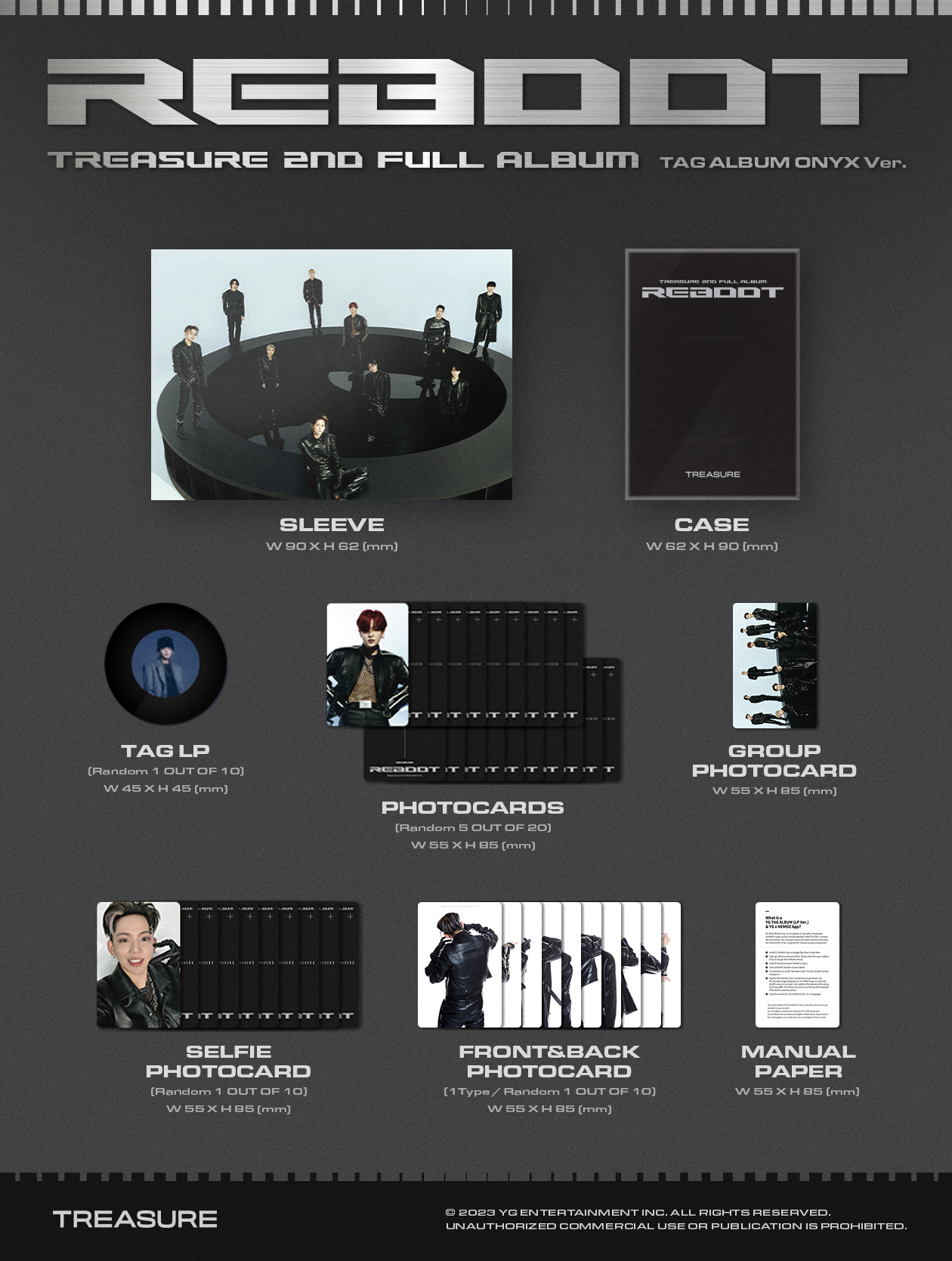 人気のファッションブランド！ 2ND - TREASURE : ktown4u.com FULL TAG YG [REBOOT] ALBUM アイドルグッズ